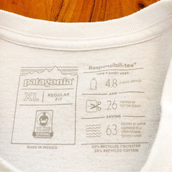 PATAGONIA Logo Front & Back White Long Sleeves T-Shirt Mens Size XL. - Picture 5 of 16